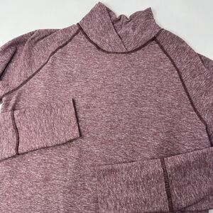 Lululemon Athletica Warm Your Core Long Sleeve Tee Heathered‎ Bordeaux Size 10